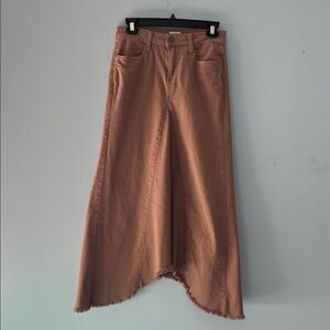 Washlab midi asymmetrical tan brown skirt perfect condition size 25